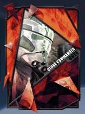 FRACTURED BLACK CLONE COMMANDER GREE REVENGE OF SITH Topps STAR WARS CARD TRADER