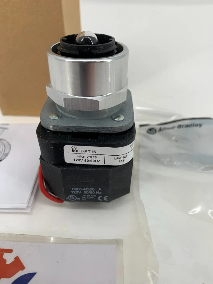 Allen-Bradley 800T-PT16 Illuminated Momentary Pushbutton 120V Pilot Light - Image 3 of 4