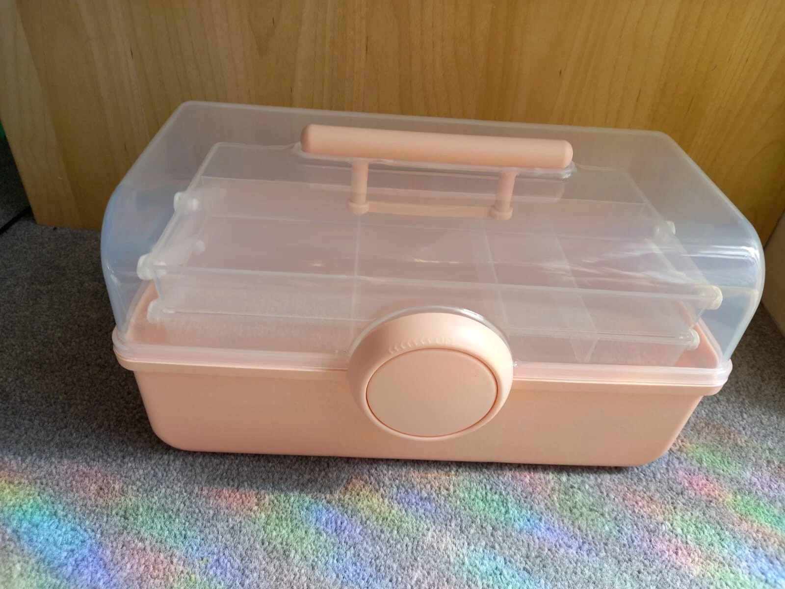 cosmetic storage box in pink make up organizer