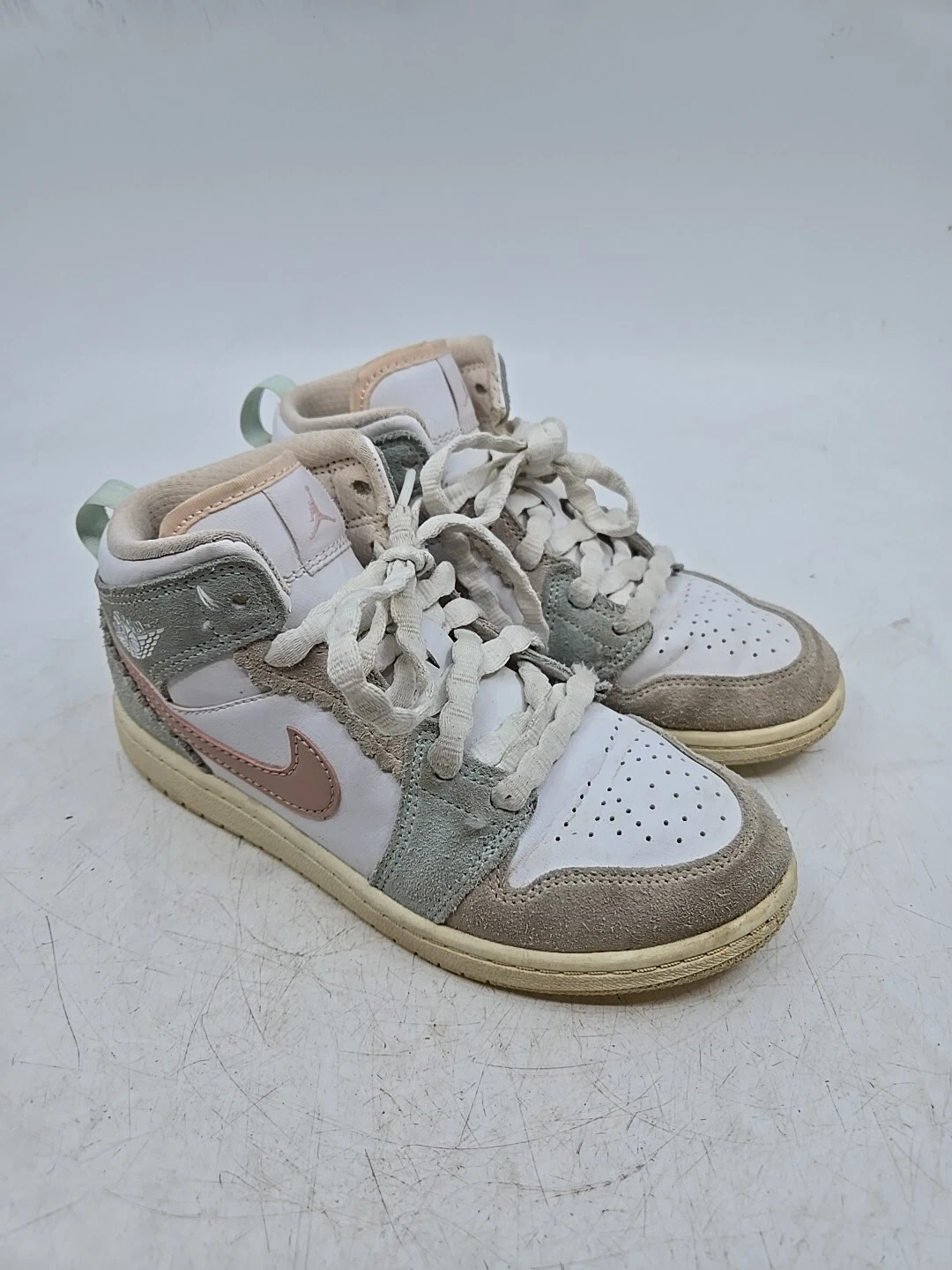 Scarpe Nike Air Jordan 1 Mid SE Oxford rosa DZ5359 100 PS 2 5 anni