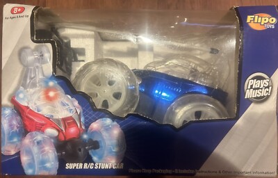 New Radio Remote Control Thunder Tumbler Stunt Car Blue Hat Wireless LED Lights