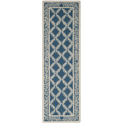 SAFAVIEH Chelsea HK230N Hand-hooked Navy / Creme Rug