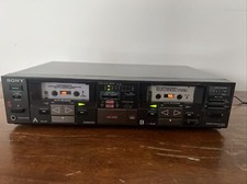 Vintage Sony TC-W7R Dolby Dual Cassette Deck Deck B WORKS FOR PARTS SEE VIDEO