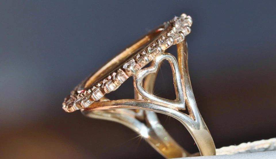 1/10 American eagle $5 gold coin 1.00ct diamond 14k yellow gold sz 7 ring 8.25gr - Image 3 of 4