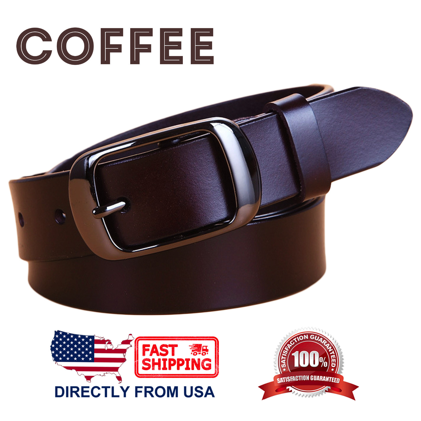 Women's Jean Belt, Classic Buckle Handcrafted Leather Belt eBay