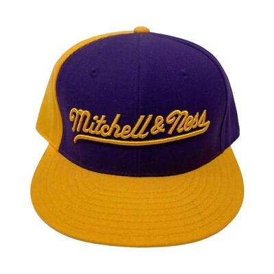 Mitchell & Ness Professional Model Size 7 7/8 Fitted Logo Hat Embroidered Lakers
