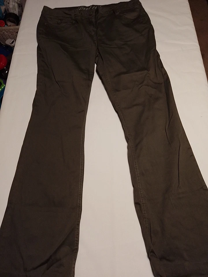 Pantalón Damas George Talla 14 Bootcut Tejido Elástico Verde Caqui 16070 Foto 2 de 4
