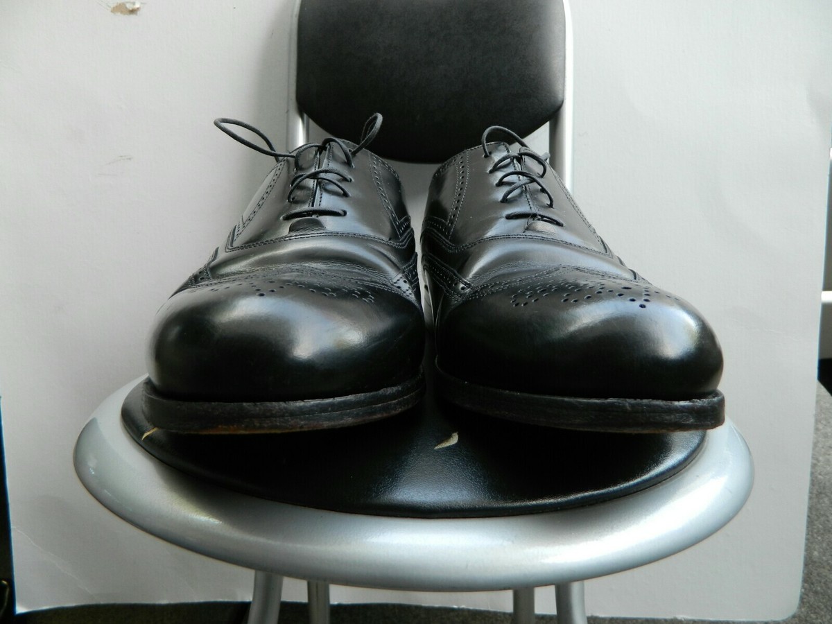Stafford Executive Wingtip Black Leather Brogue Oxford Shoes  display picture 3
