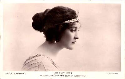 DAISY IRVING : PRETTY IRISH ACTRESS & DANCER : THE COURT OF LUXEMBOURG : RPPC