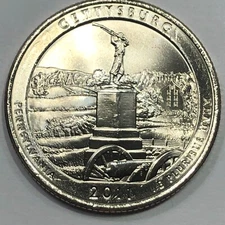 2011 D - Gettysburg National Park ATB Quarter Dollar Coin