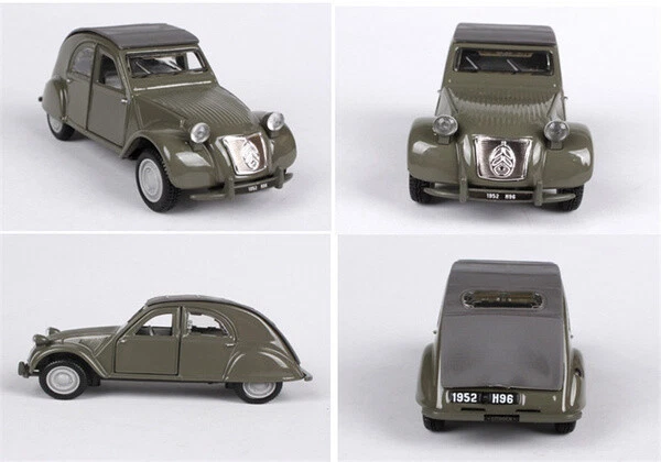 NEW-RAY MODELLINO AUTO CITROEN 2CV 1952 SCALA 1:32 DARK GREY DIE-CAST METAL NEW - Immagine 3 di 4
