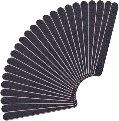 24er-Pack Nagelfeilen, doppelseitig Schmirgelbrett-Nagelpuffer 100/180er Körnung, waschbar
