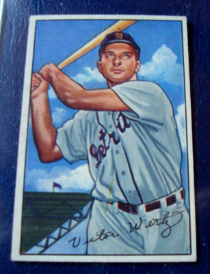 ヴィルツ M away 1952 Bowman #39 VIC WERTZ ex/mt + DETROIT TIGERS no creases | eBay