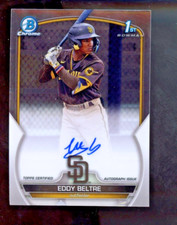 EDDY BELTRE 2023 BOWMAN CHROME 1ST AUTOGRAPH PADRES AUTO Padres