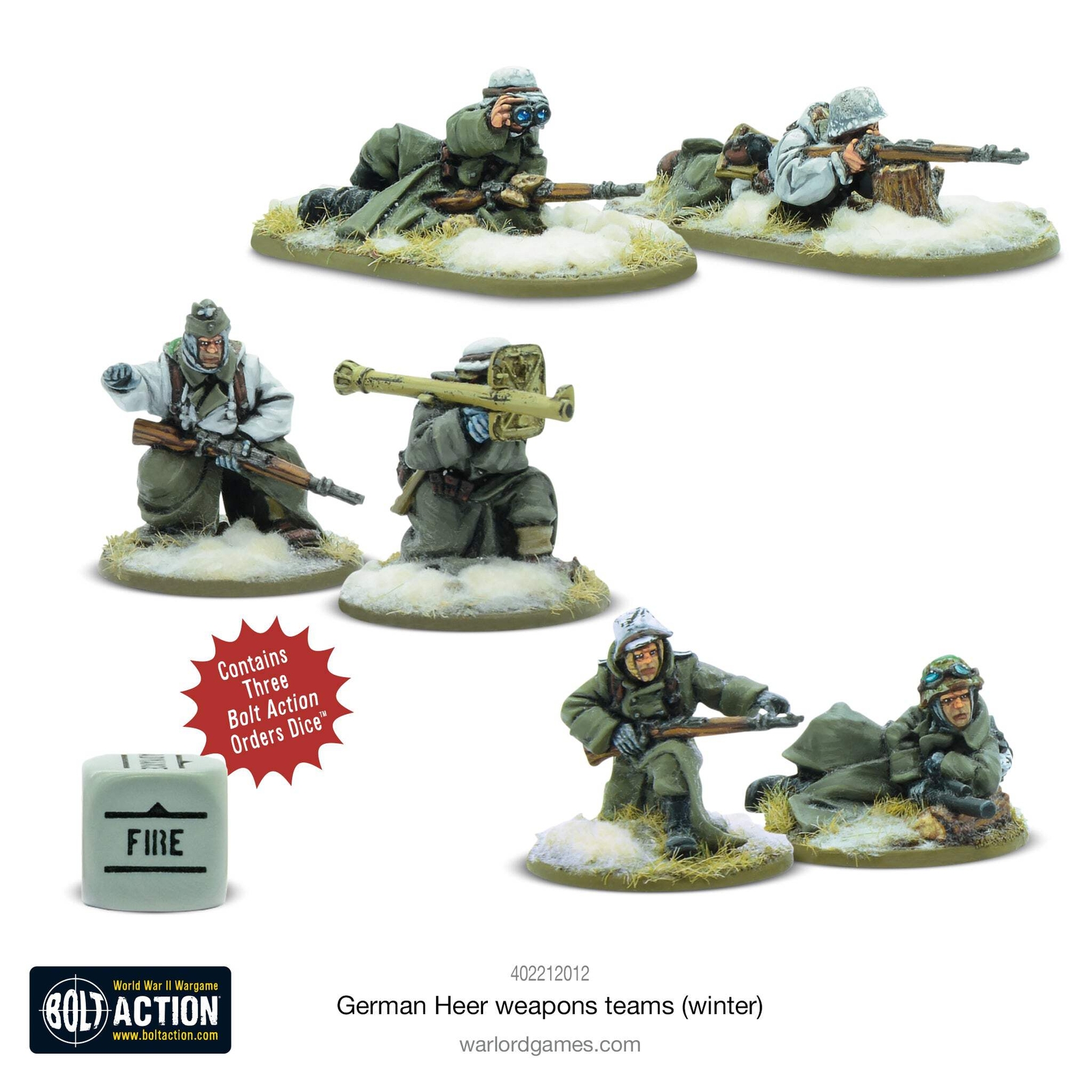 Bolt Action - German Heer (Winter) weapons teams - Warlord Games