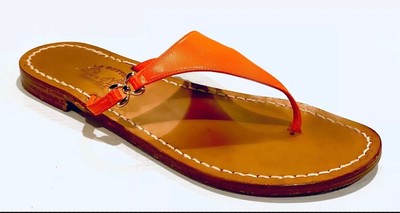 orange thong sandals