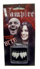 PROFESSIONAL THREE TOOTH VAMPIRE FANGS real looking teeth JN115 fake vampires