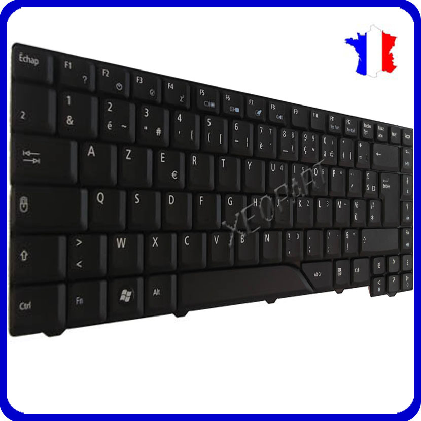 Clavier Azerty Acer Aspire 5920G D'occasion - Touches Jaunies, Testé Et Fonctionnel, Blanc, Pièce NSK-H360F