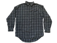 Structure Size L Plaid Cotton Long Sleeve Button Down Shirt Men's
