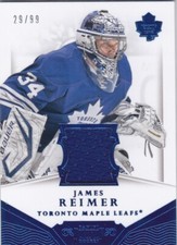 2013/14 DOMINION..JAMES REIMER..AUTHENTIC MATERIAL../99..# D-EI...MAPLE LEAFS