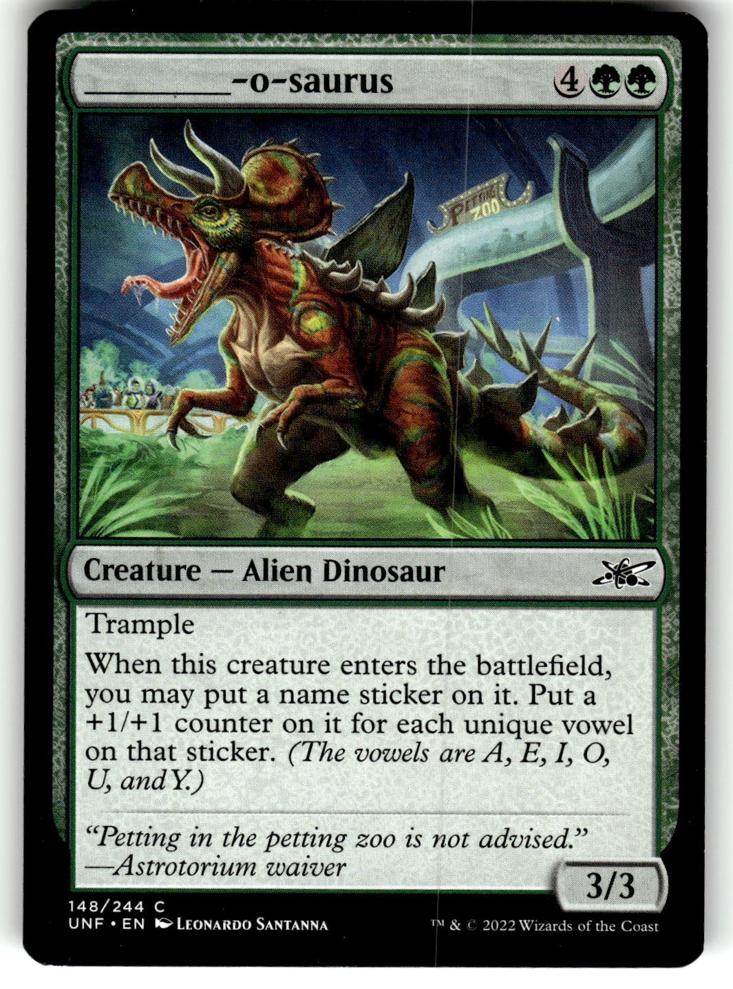 MTG Unfinity Card UNF 148/244 _______-o-saurus