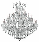LARGE CRYSTAL CHANDELIER SILVER ENTRYWAY FOYER DINING ROOM 41 LIGHT 54"