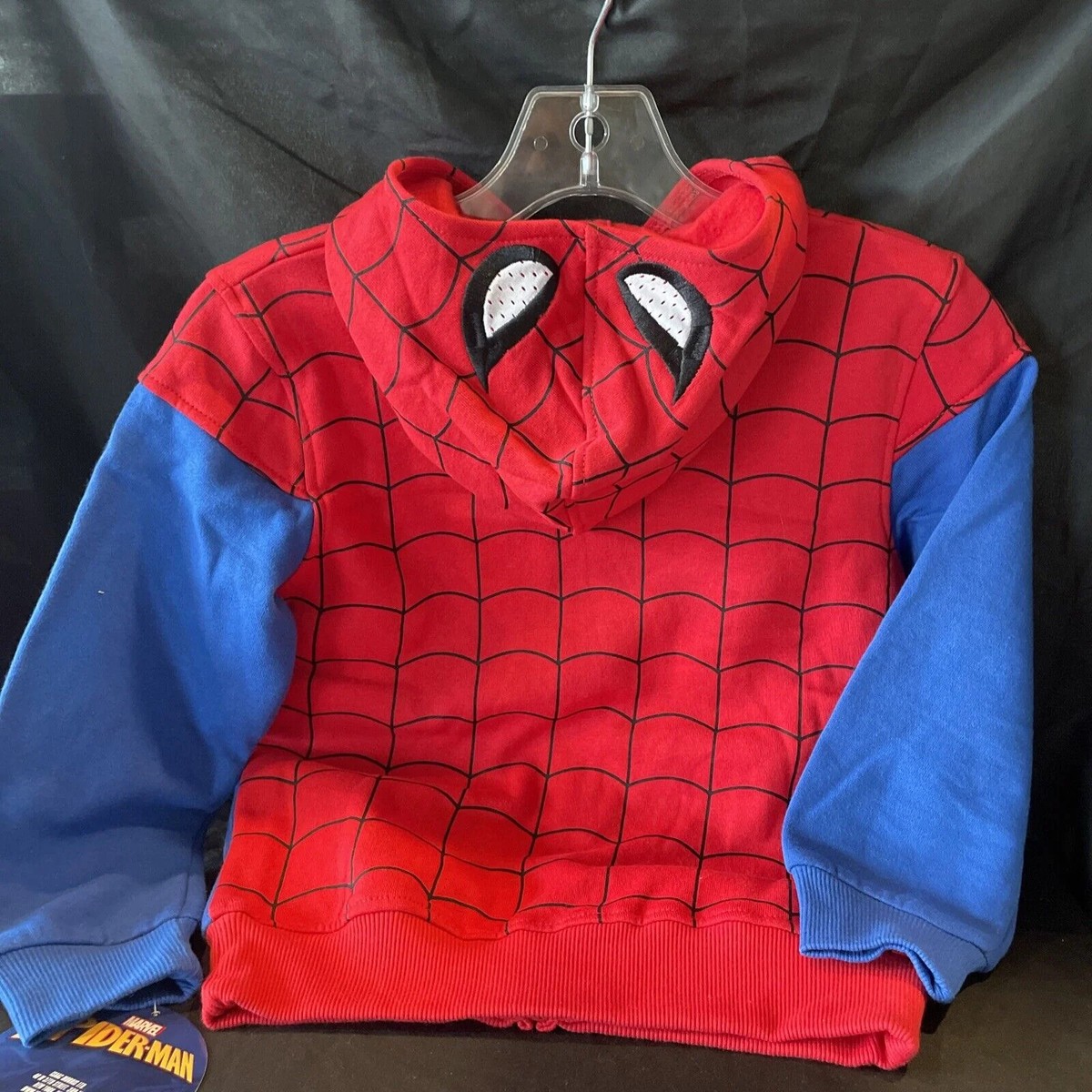 Marvel Spiderman Zip Up Hoodie Mask Kids Sweatshirt Size 7 | eBay
