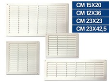 GRIGLIA DI AEREAZIONE IN ABS PLASTICA CON RETE ANTINSETTI VARIE MISURE (16327V)