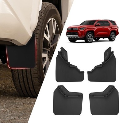 4 Mud Flaps Set for 2025 2026 Toyota 4Runner Front & Rear Truck Splash Guards