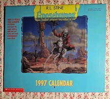 R.L. Stine Goosebumps 1997 Calendar Animated Pictures NO Magic Slide UNUSED