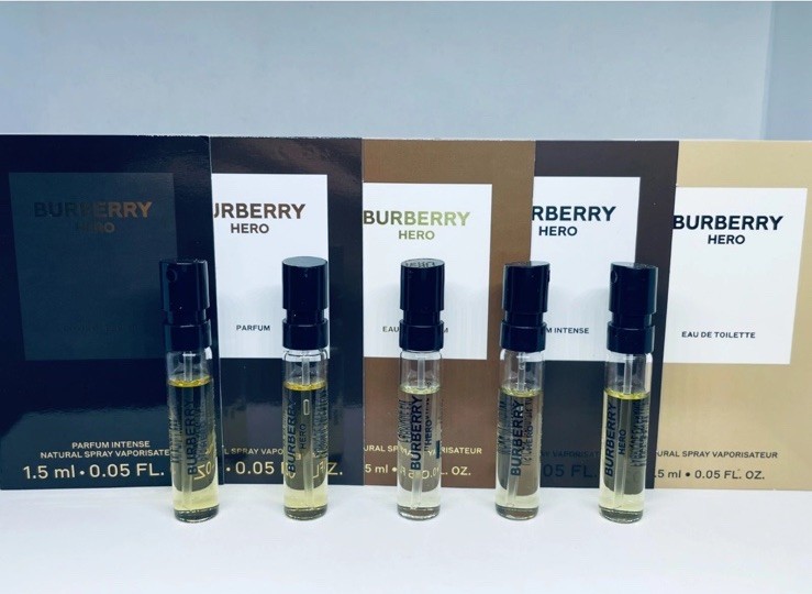 Burberry Hero Perfume Collection For Men Sample Spray 5pc Set | eBay