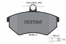 BREMSBELAGSATZ FÜR VW VENTO (1H2), VW PASSAT B3/B4 (3A2, 35I) - TEXTAR 2016804