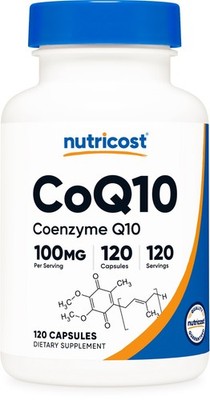 Nutricost CoQ10 100mg, 120 Capsules, Vegetarian Capsules, Non-GMO (Coenzyme Q10)