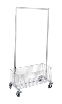 SSWBasics Adjustable Stocking Rack with Basket - 34''L x 20''W x 70''H - Perfect