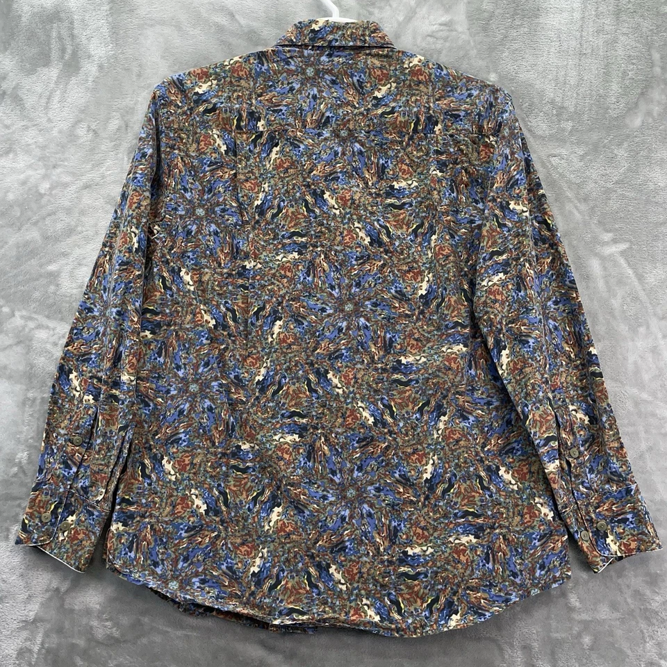 Jhane Barnes Shirt Men size Large art deco bold pattern designer silk blend AOP - Image 3 of 4