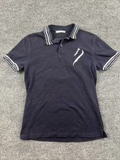 Womens Antares Sellier France Collared Polo Embroidered Navy Size Medium