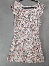 BCBGENERATION Womens Large Midi Dress Cottagecore Floral Pockets Sun Waist Rush
