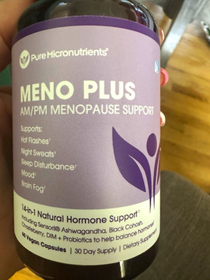 Pure Micronutrients Meno Plus AM/PM Menopause Mood & Sleep Vegan 60 Caps