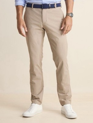 Vineyard Vines Men s Performance Pants Khaki 38x26 Nylon Blend Travel Chino