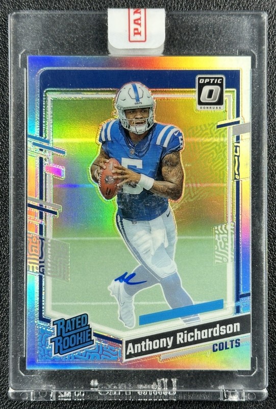 ANTHONY RICHARDSON 2023 PANINI DONRUSS OPTIC 247 ROOKIE AUTO HOLO PRIZM RC 63/75