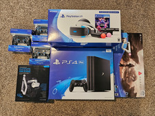 PS4 Pro 1 TB - Black  Console  VR Bundle  Controllers  Games  In Box