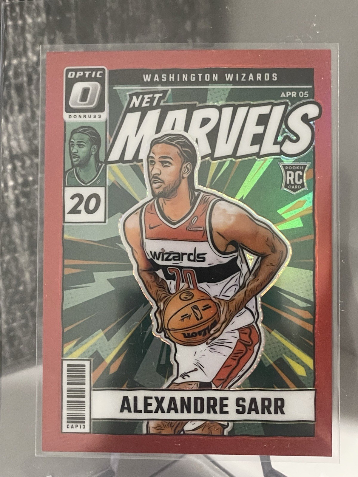 2024-25 Optic Alexandre Sarr #7 Net Marvels Red /99