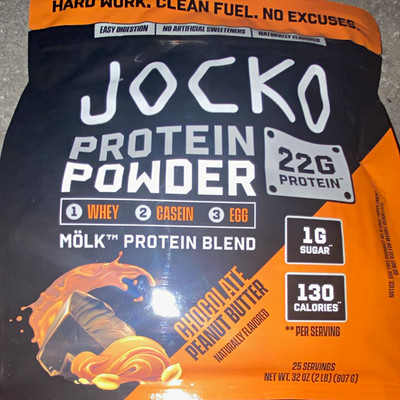 Jocko Mölk Protein Powder Chocolate Peanut Butter 32oz 25 Serv Exp 05/01/2027