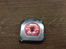 Vintage Lufkin Mezurall Chrome Clad Metal Tape Measure 6 Foot No. C926 Made USA