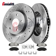 For 1998 - 2002 Honda Accord V6 3.0L Front Brake Rotors Ceramic Pads Kit 11.1 in