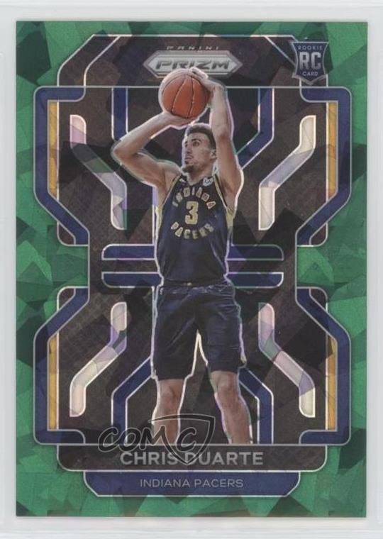 2021-22 Panini Prizm Green Ice Prizm Chris Duarte #315 Rookie RC 1le