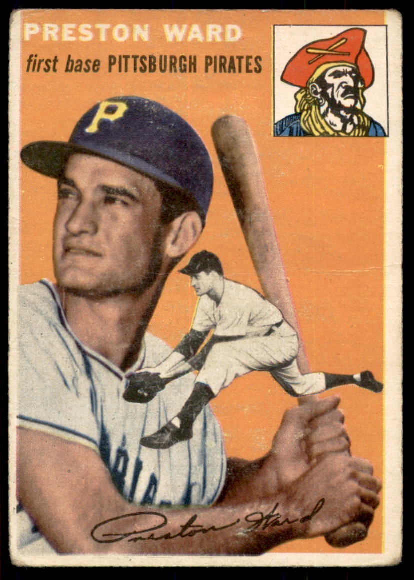 1954 Topps #72  PRESTON WARD  Pittsburgh Pirates  VG+  (Lt Wrinkle RM)
