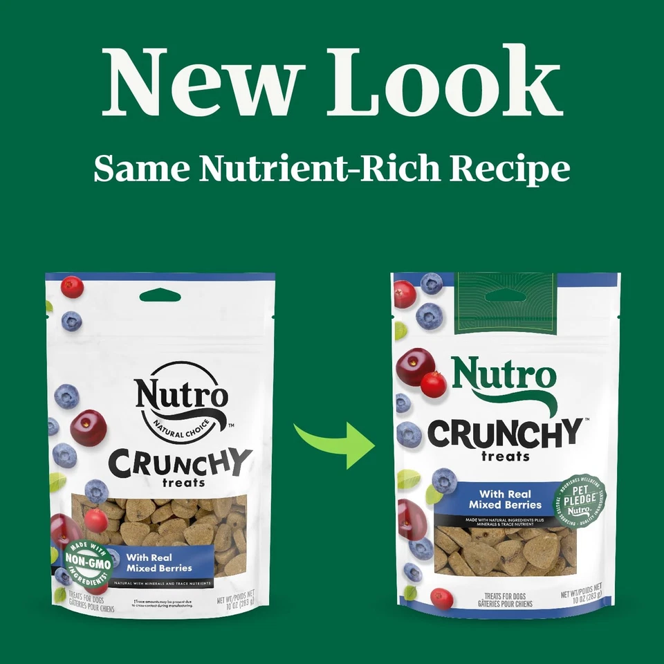 NUTRO Small Crunchy Natural Dog Treats with Real Mixed Berries, 10 oz. Bag - Image 3 of 4