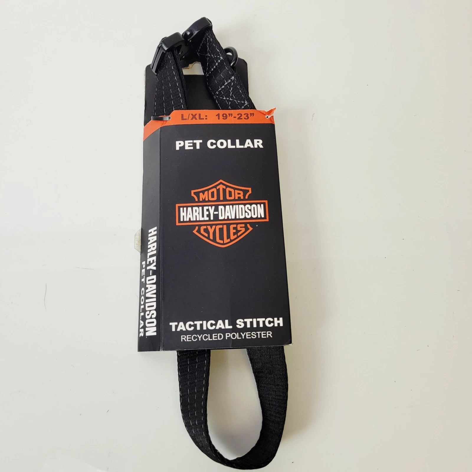 Harley-Davidson Black Nylon Dog Pet Collar Large MPC001-08-L