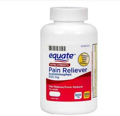 Equate Extra Strength Acetaminophen 500mg 500 Caplets Headache Fever